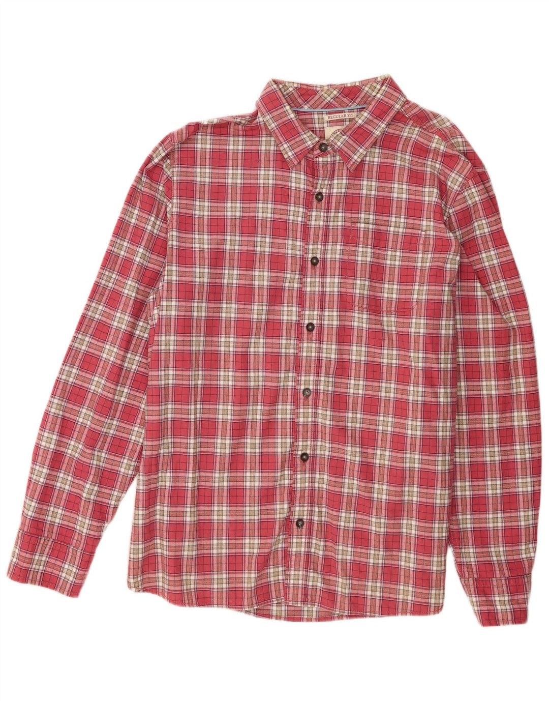 Cămașă pentru bărbați Fat Face Regular Fit 2XL, bumbac cu carouri roz