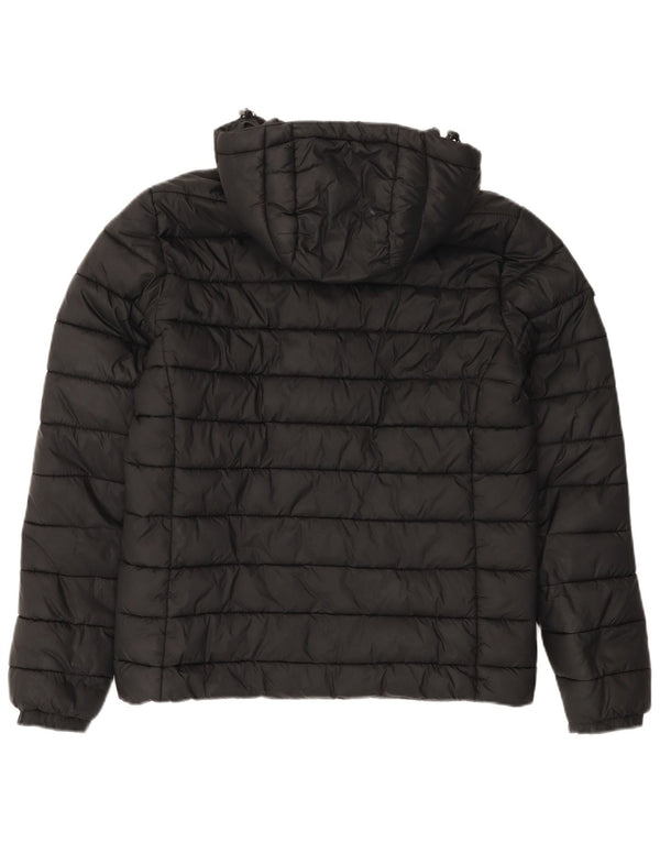 Jachetă căptușită cu glugă Superdry pentru bărbați UK 38 Medium Black Nylon