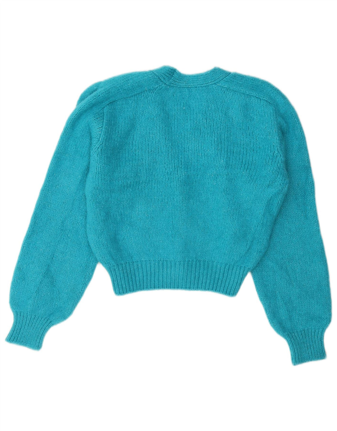 Pulover cardigan pentru femei ZARA UK 10 Small Blue Acrylic