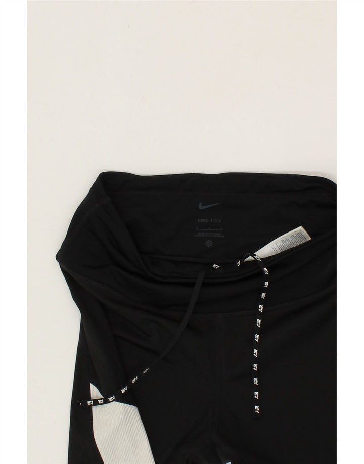 NIKE Womens Dri Fit Leggings UK 12 Medium  Black Colourblock Polyester Vintage Nike and Second-Hand Nike from Messina Hembry 
