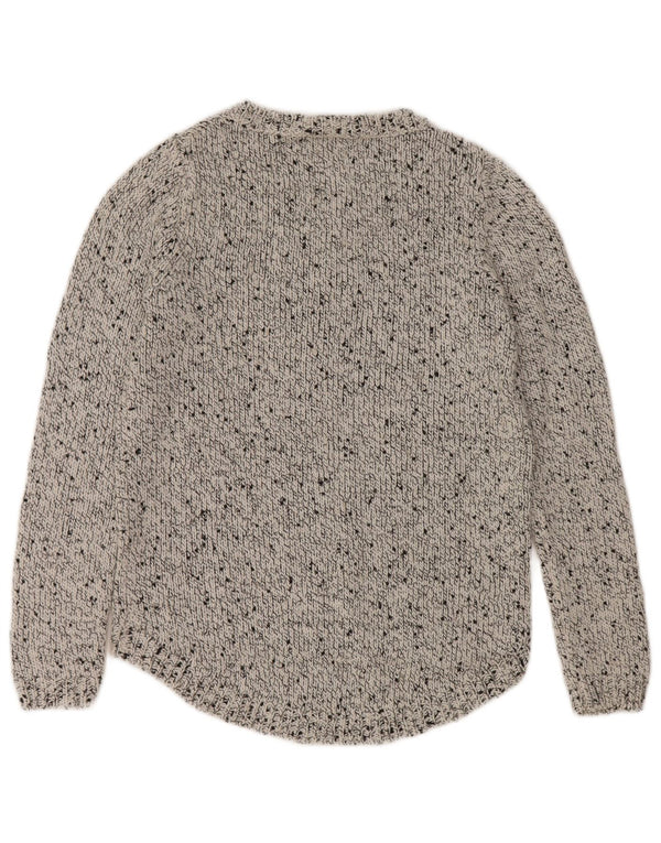 Pulover pentru femei Marks & Spencer cu gâtul cu barca UK 12 Medium Gri Pete