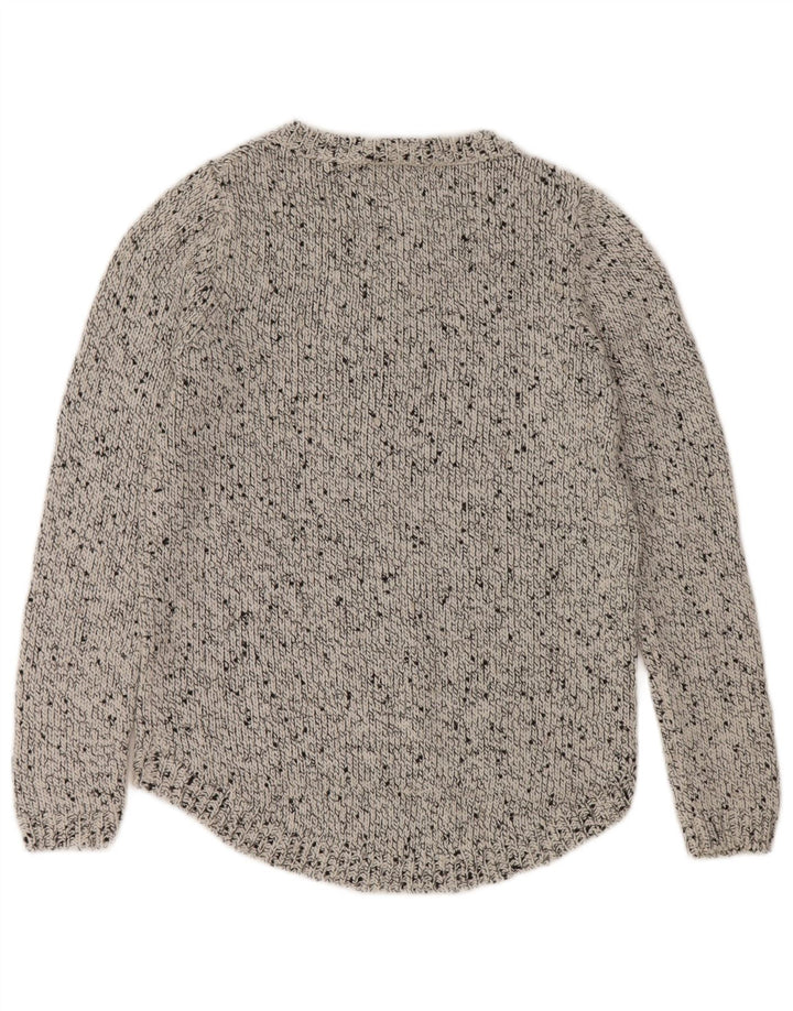 Pulover pentru femei Marks & Spencer cu gâtul cu barca UK 12 Medium Gri Pete