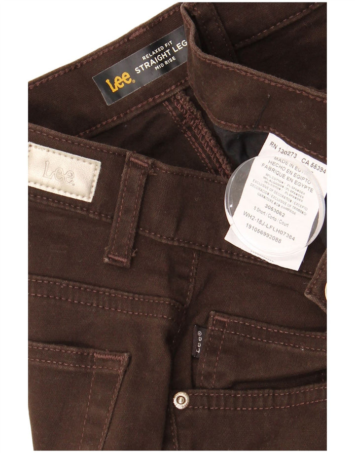 Pantaloni casual LEE pentru femei cu talie medie, cu talie relaxată, US 8 Medium W30 L28 Maro