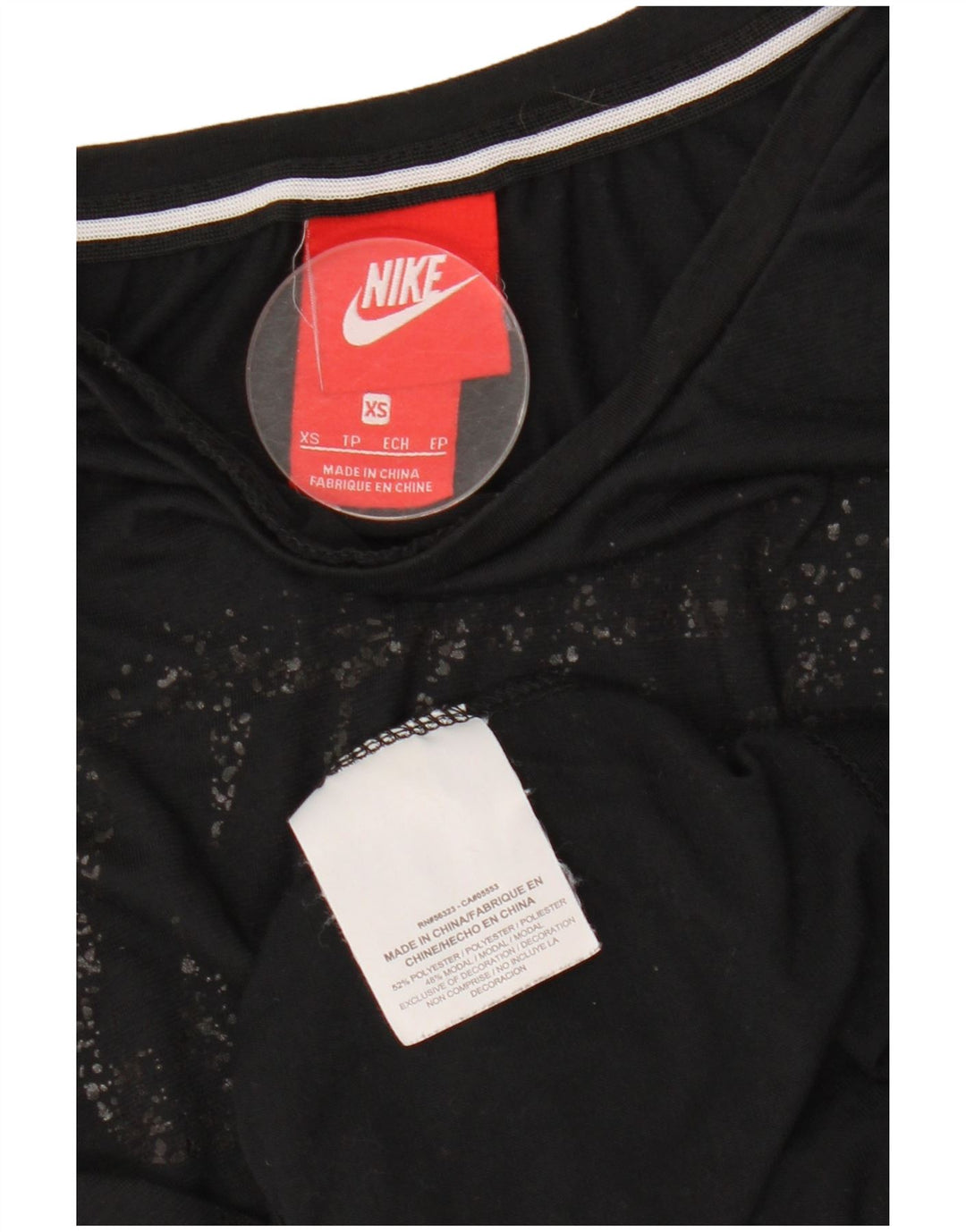 Tricou grafic pentru femei NIKE Top UK 6 XS Poliester negru