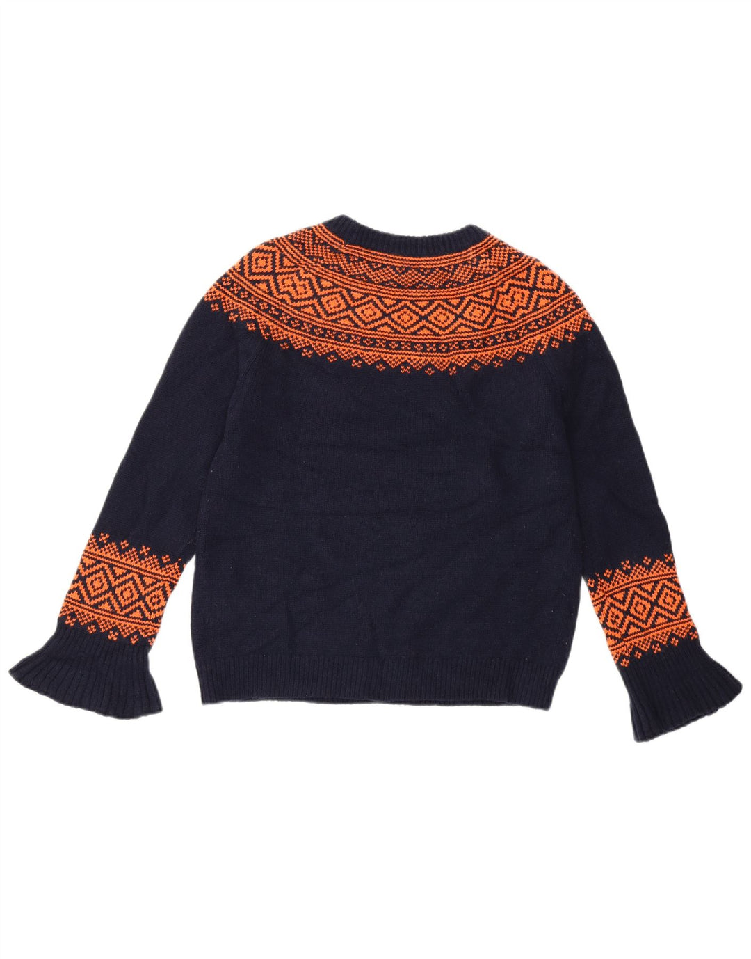 J. CREW Pulover cu decolteu rotund pentru femei UK 6 XS Bleumarin Fair Isle