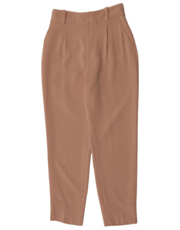 Pantaloni casual conici pentru femei cu talie înaltă Zara Mici L26 L28 Bej