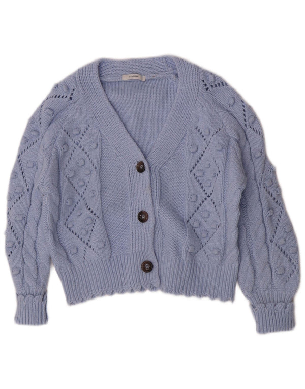 Pulover cardigan pentru femei Lumina UK 16 Poliamidă mare albastră