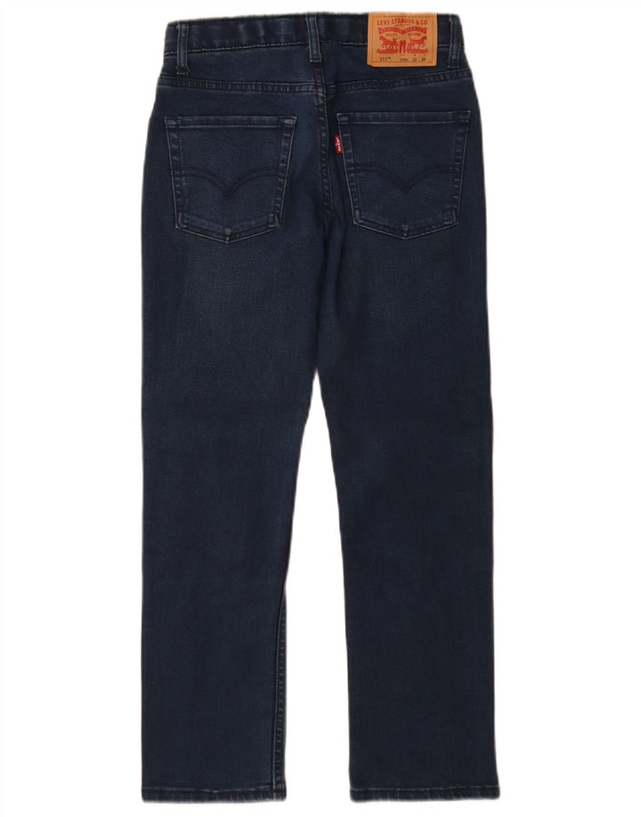 Blugi slim pentru baieti Levi's 9-10 ani W25 L26 bleumarin bumbac