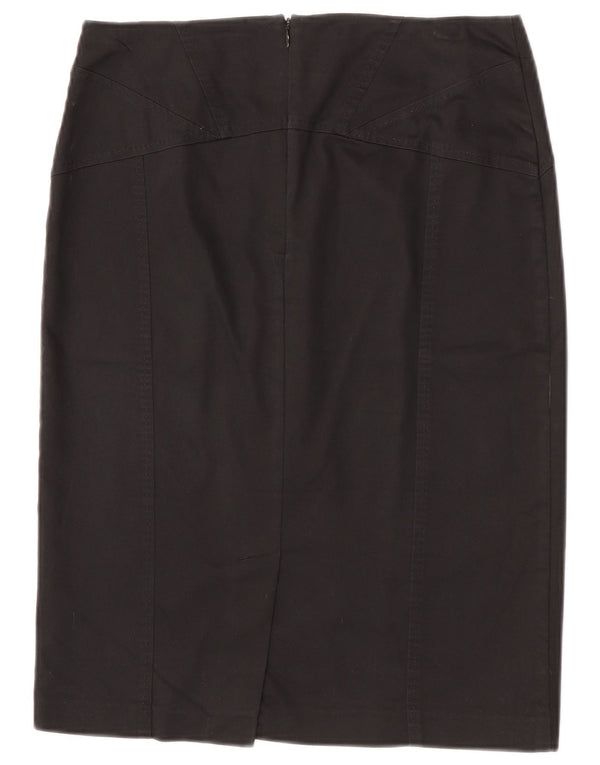 Fusta creion pentru femei Oasis UK 12 Medium W30 Bumbac negru
