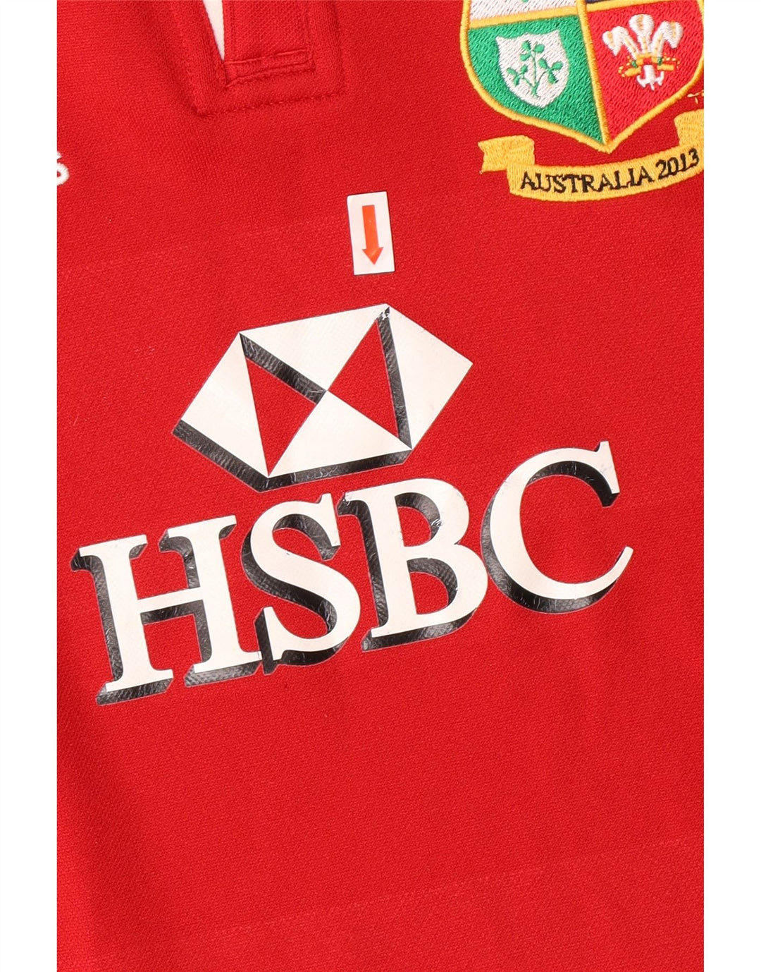 Tricou polo cu grafică ADIDAS Australia 2013 pentru băieți 9-10 ani poliester roșu