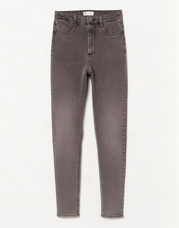Blugi skinny pentru femei cu talie înaltă Zara EU 36 XS W26 L28 gri