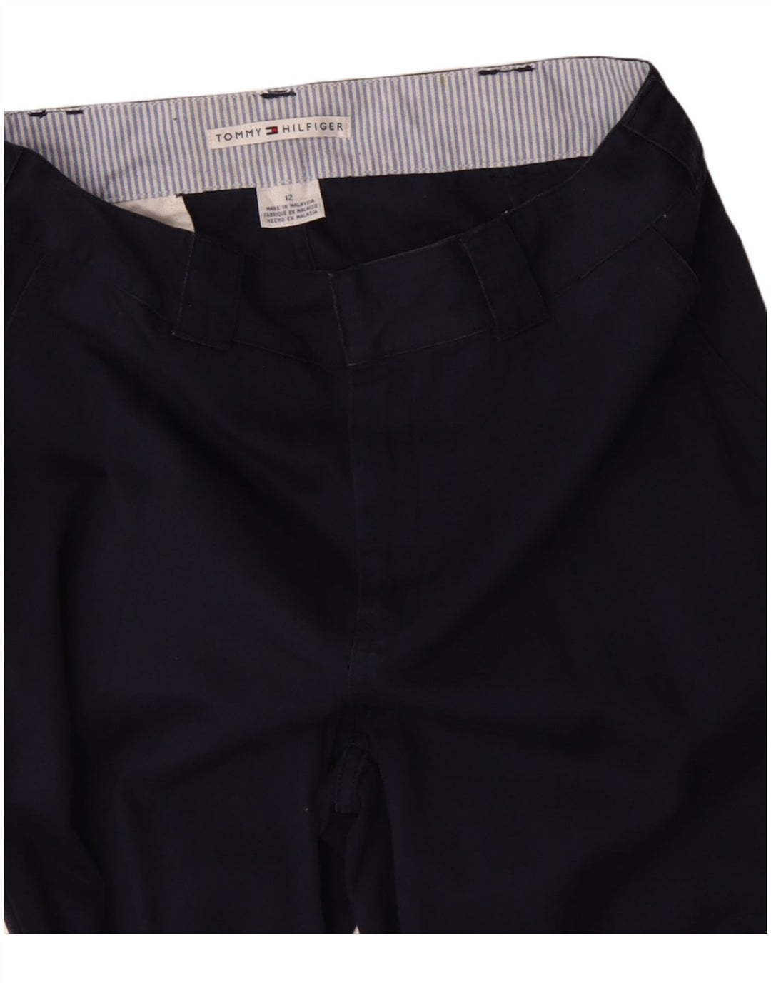 TOMMY HILFIGER Pantaloni chino bootcut pentru femei US 12 Large W32 L30 bleumarin