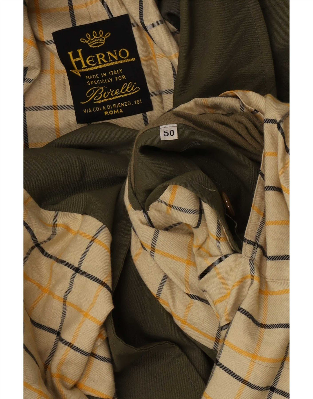 Trench pentru bărbați Herno IT 50 mare verde