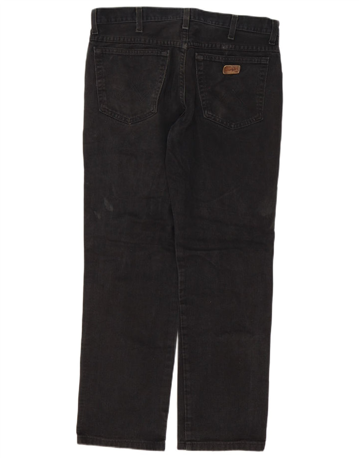 Blugi drepte pentru bărbați Wrangler Texas W34 L27 bumbac negru