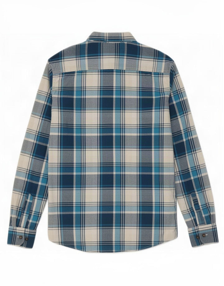 Cămașă Wrangler pentru bărbați, carouri albastre medii