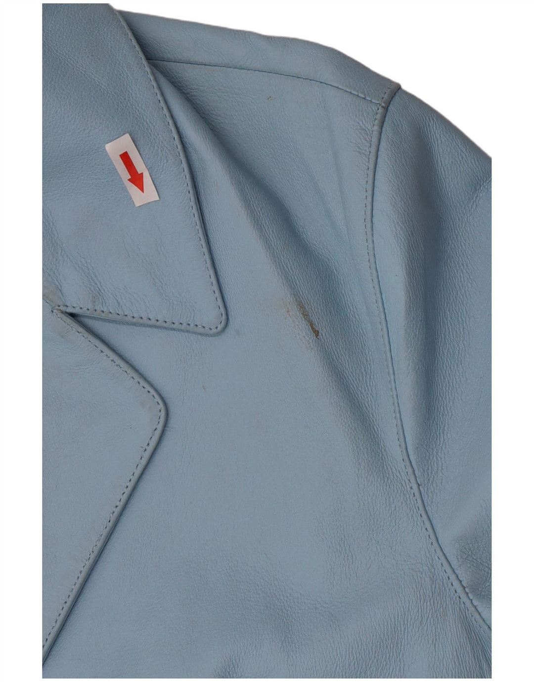 Jachetă vintage din piele cu 2 nasturi pentru femei UK 16, mare, albastră