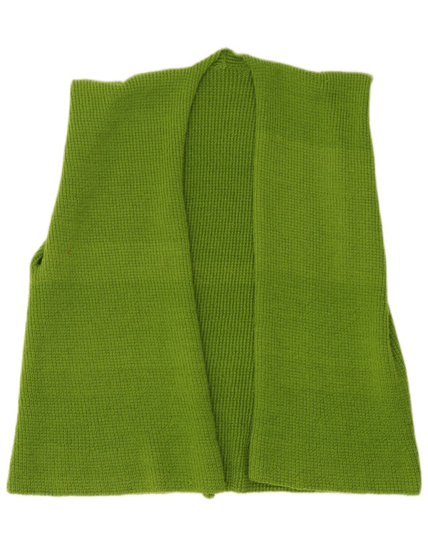 Pulover cardigan deschis fără mâneci vintage pentru femei UK 20 2XL Verde