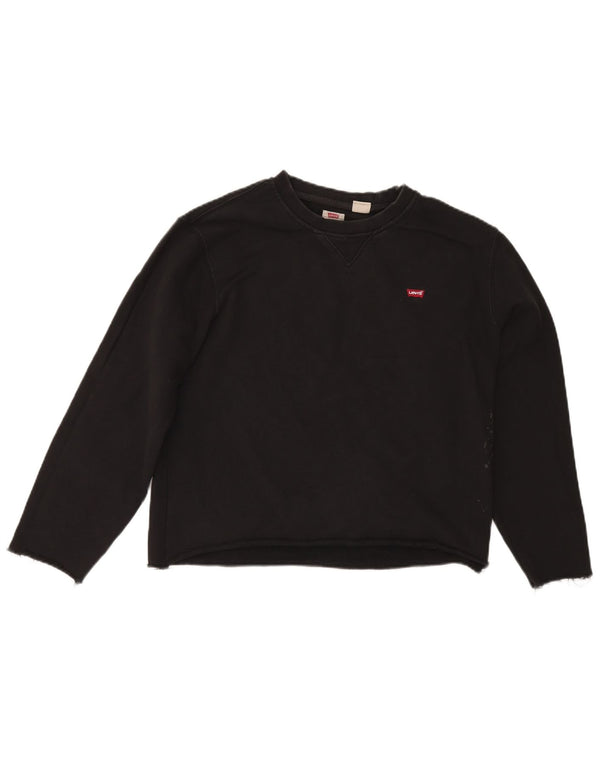 Pulover Levi's Standard oversized pentru femei UK 14 Medium Black