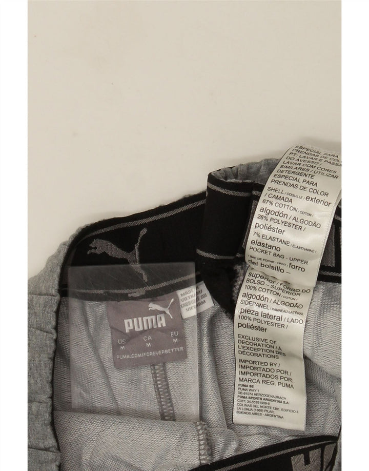 Pantaloni scurți sport Puma pentru bărbați, bumbac color bloc, gri mediu