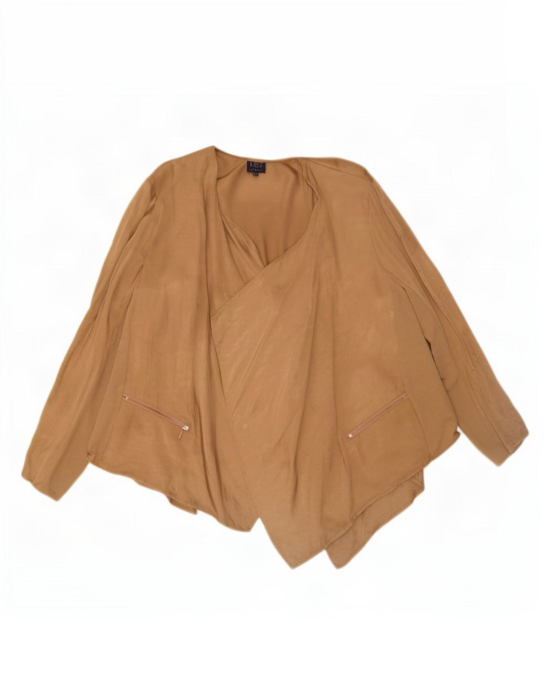 Top cardigan asimetric pentru femei Marks & Spencer UK 24 4XL Bej Poliester