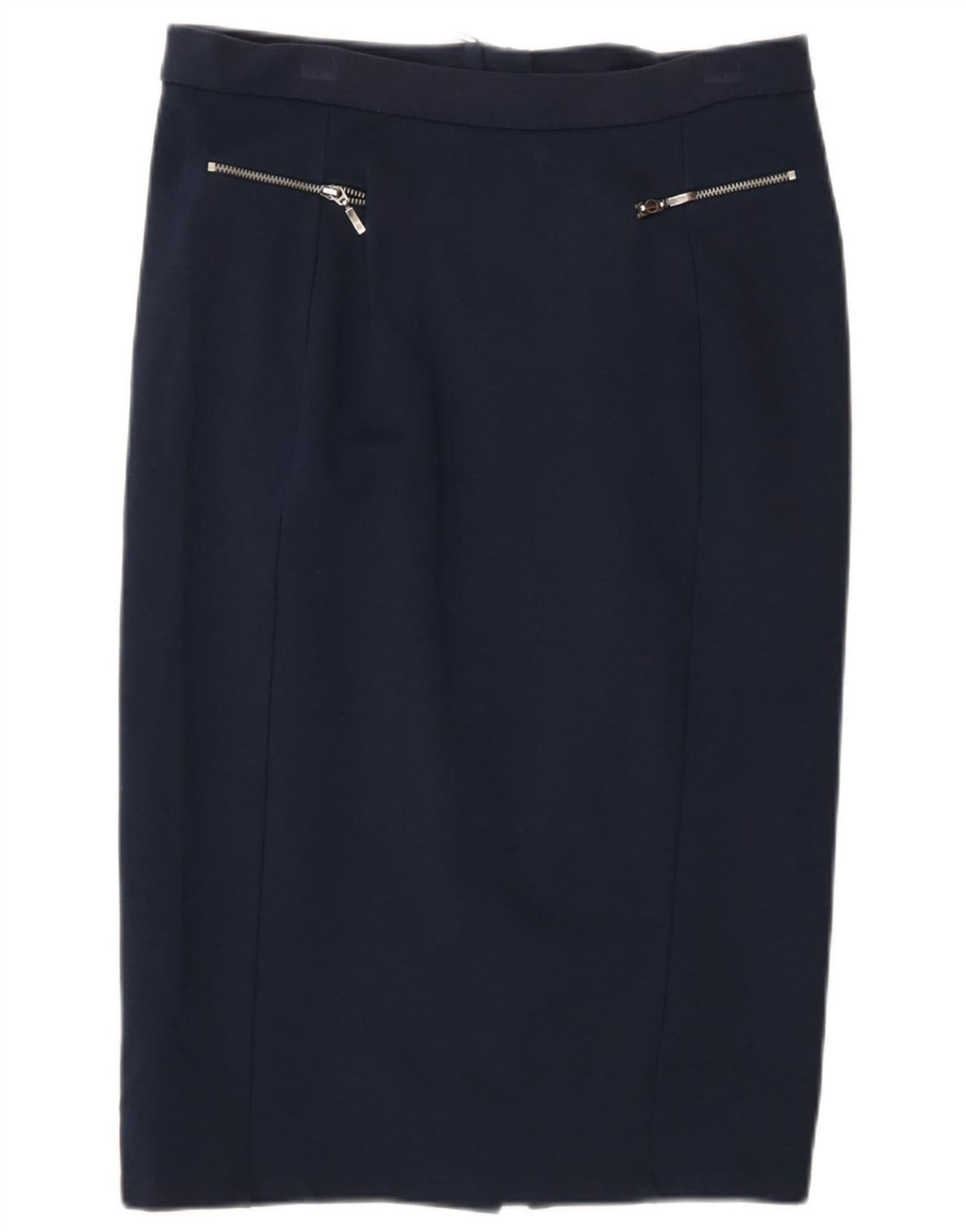 Fusta midi pentru femei Marks & Spencer UK 12 Medium W30 Poliamidă bleumarin