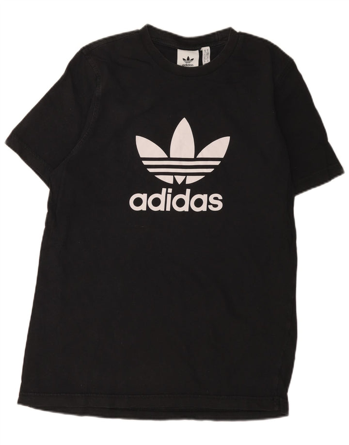 Tricou grafic Adidas pentru bărbați Top mediu negru bumbac