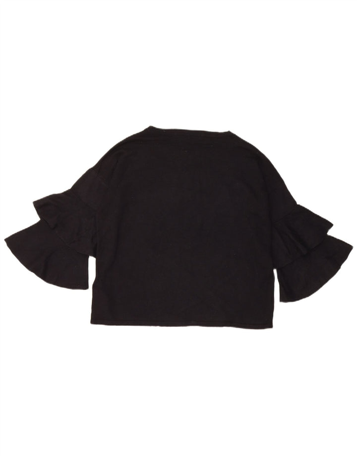 Marks & Spencer Top supradimensionat pentru femei cu mâneci 3/4 UK 8, mic, negru, viscoză