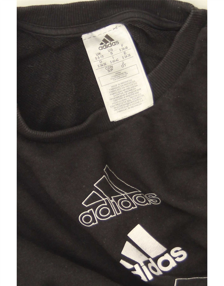 Pulover adidas pentru femei grafic supradimensionat UK 8/10 mic negru