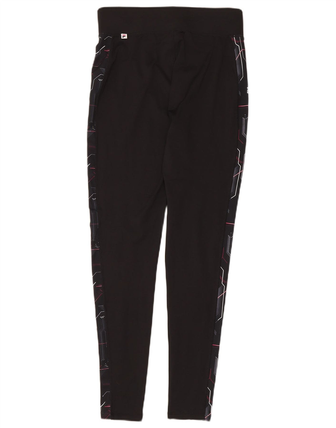 Leggings cu grafic pentru femei Fila UK 12 Medium Black Geometric Poliester