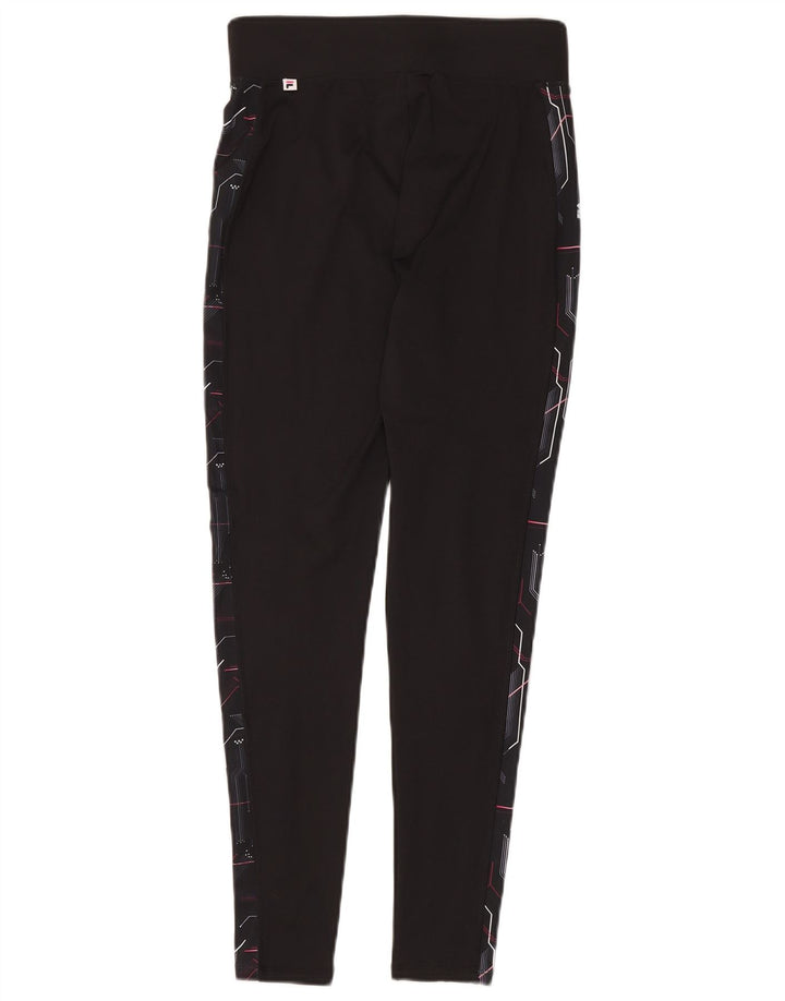Leggings cu grafic pentru femei Fila UK 12 Medium Black Geometric Poliester