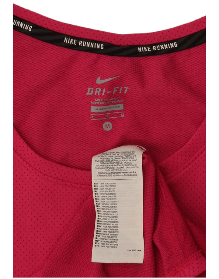 Tricou Nike Dri Fit pentru femei Top UK 12 Medium Pink Poliester