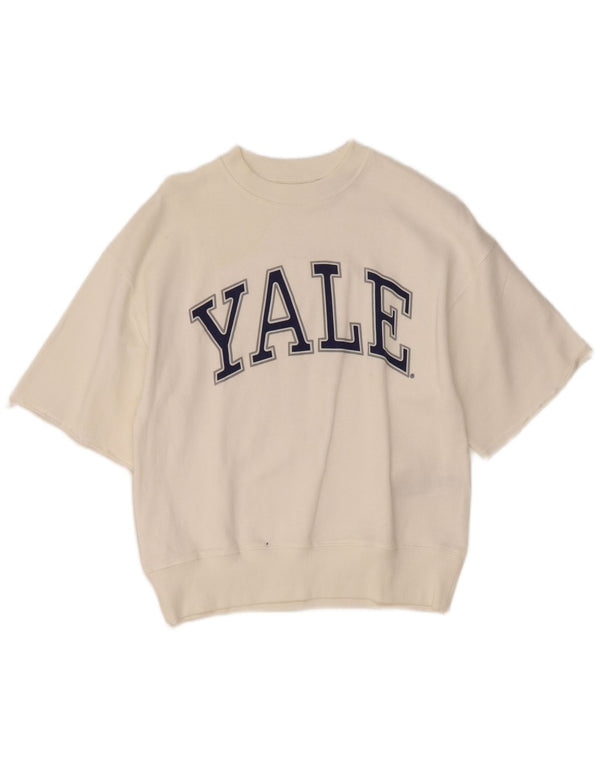 Tricou cu grafică largă pentru fete Zara, Universitatea Yale, Top 9-10 ani, alb