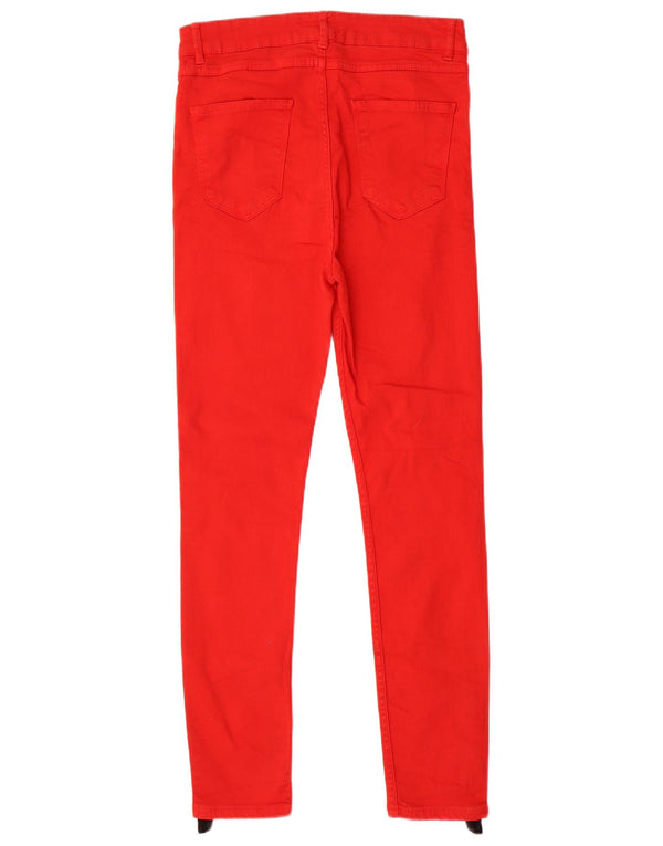 Blugi skinny de damă Zara EU 40 Medium W30 L28 Bumbac color bloc roșu