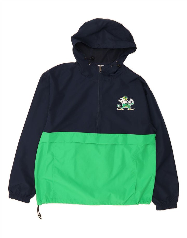 CHAMPION Mens Pullover Rain Jacket UK 40 Large Navy Blue Colourblock Vintage Champion and Second-Hand Champion from Messina Hembry 