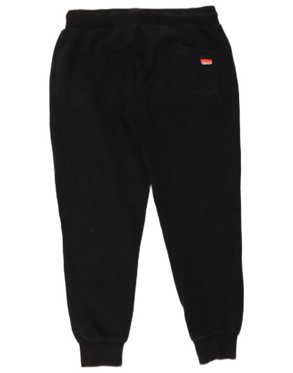 SUPERDRY Womens Slim Fit Tracksuit Trousers Joggers UK 12 Medium Black