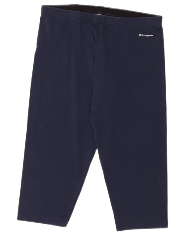 Leggings Capri Champion pentru femei UK 18 XL Bumbac bleumarin