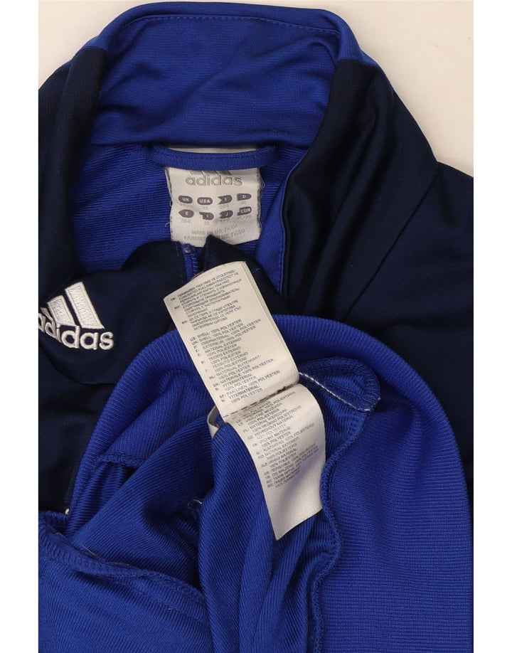 Jachetă de trening pentru bărbați Adidas UK 46/48 XL, albastru, poliester color bloc