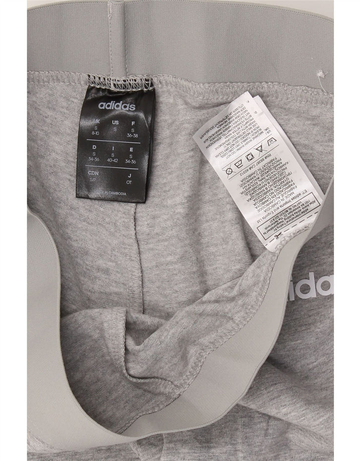 ADIDAS Womens Leggings UK 8/10 Small  Grey Cotton Vintage Adidas and Second-Hand Adidas from Messina Hembry 