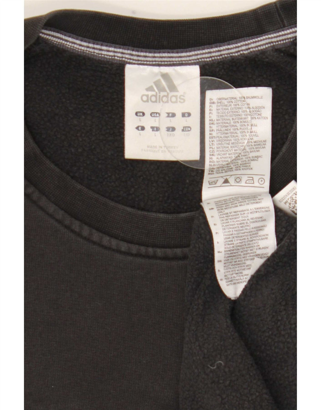Hanorac grafic pentru bărbați Adidas Jumper mare, negru, bumbac