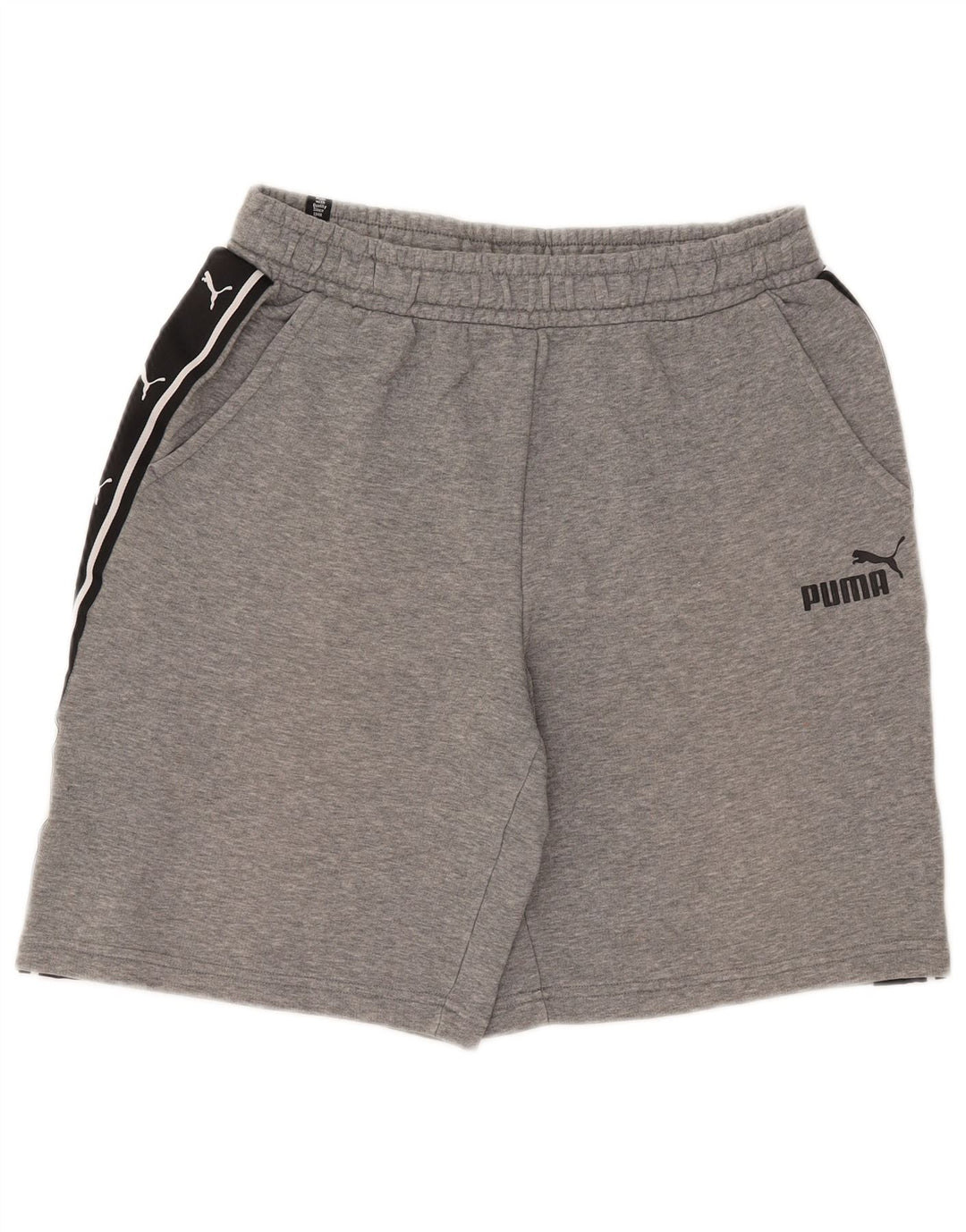 Pantaloni scurți sport grafic PUMA pentru bărbați, gri mediu, bloc de culoare