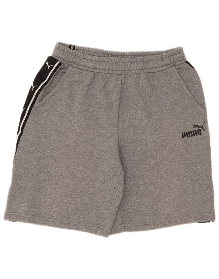 Pantaloni scurți sport grafic PUMA pentru bărbați, gri mediu, bloc de culoare