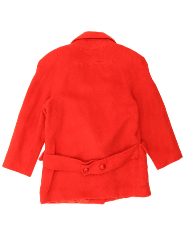 Jachetă vintage pentru femei cu 2 nasturi IT 42 Lână roșie medie