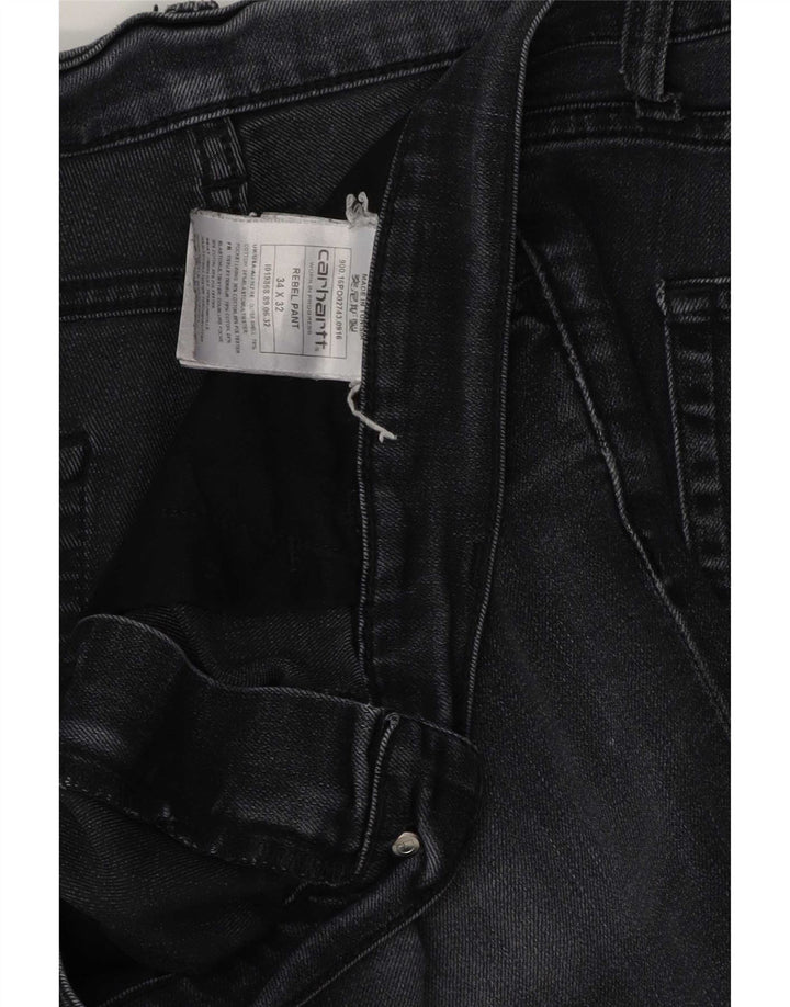 Blugi Carhartt pentru bărbați distressed drepte W34 L32 gri