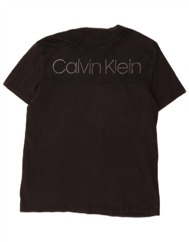 Tricou grafic pentru bărbați CALVIN KLEIN Top mic bumbac negru