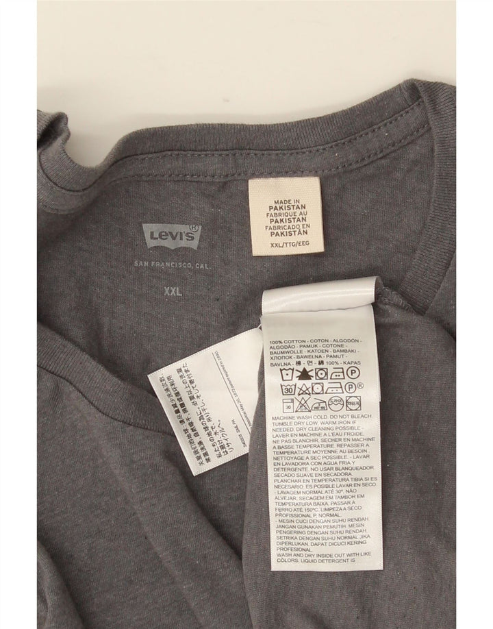 Tricou pentru bărbați LEVI'S Top 2XL bumbac gri