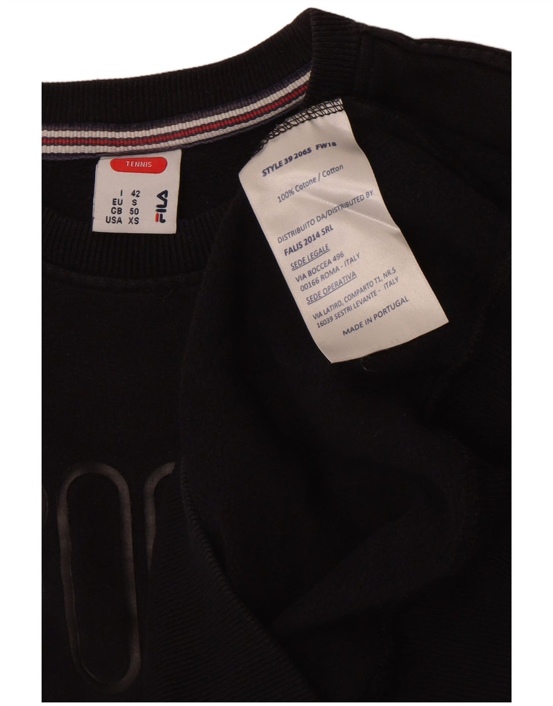 Pulover pentru damă Fila Graphic Pulover IT 42 Bumbac Negru Mediu