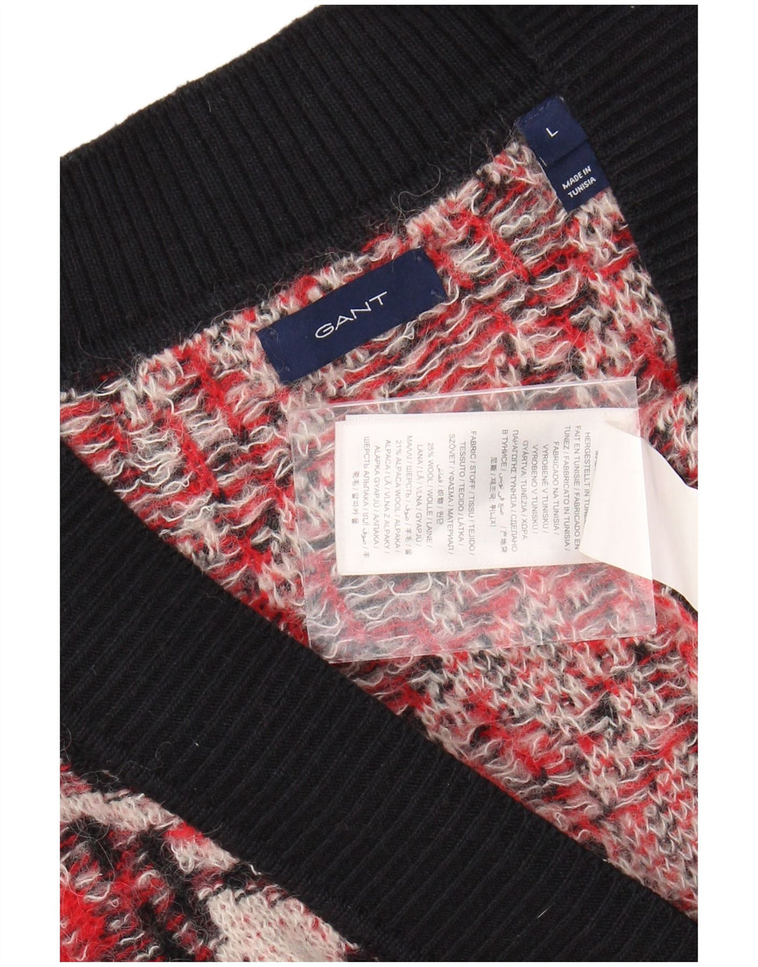 GANT Pulover de damă supradimensionat cu decolteu în V, UK 16, mare, roșu