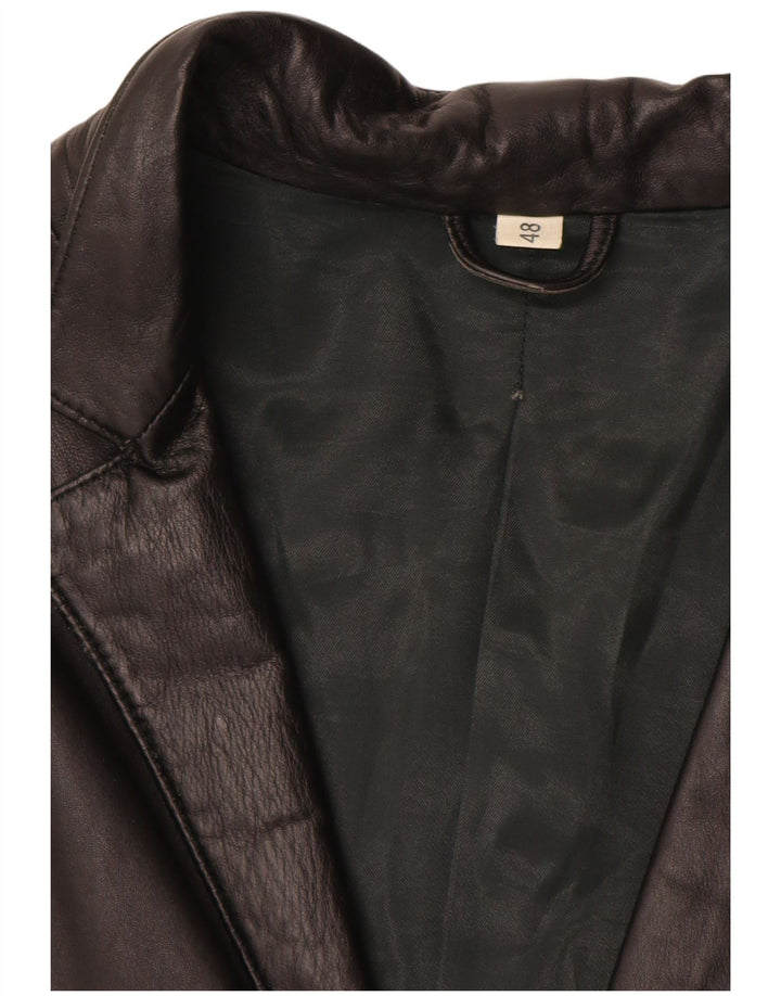 Geacă de piele vintage pentru femei IT 48 XL neagră