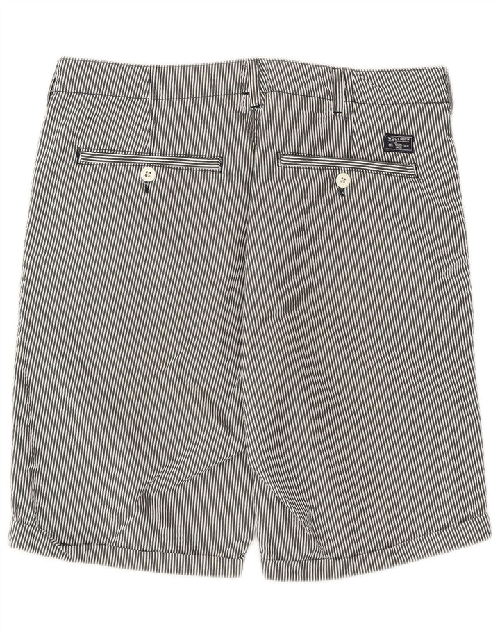Pantaloni scurți casual pentru bărbați Woolrich W32, bumbac cu dungi gri medii