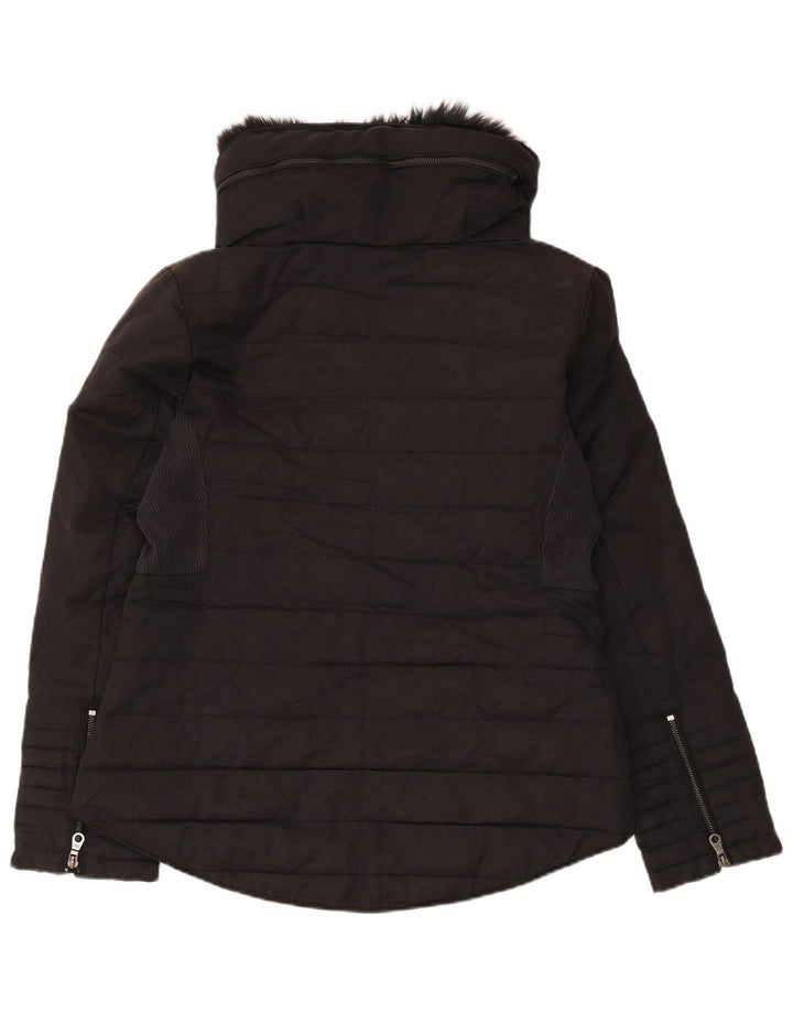 MINT VELVET Jachetă căptușită pentru femei UK 12 Medium Black Bumbac